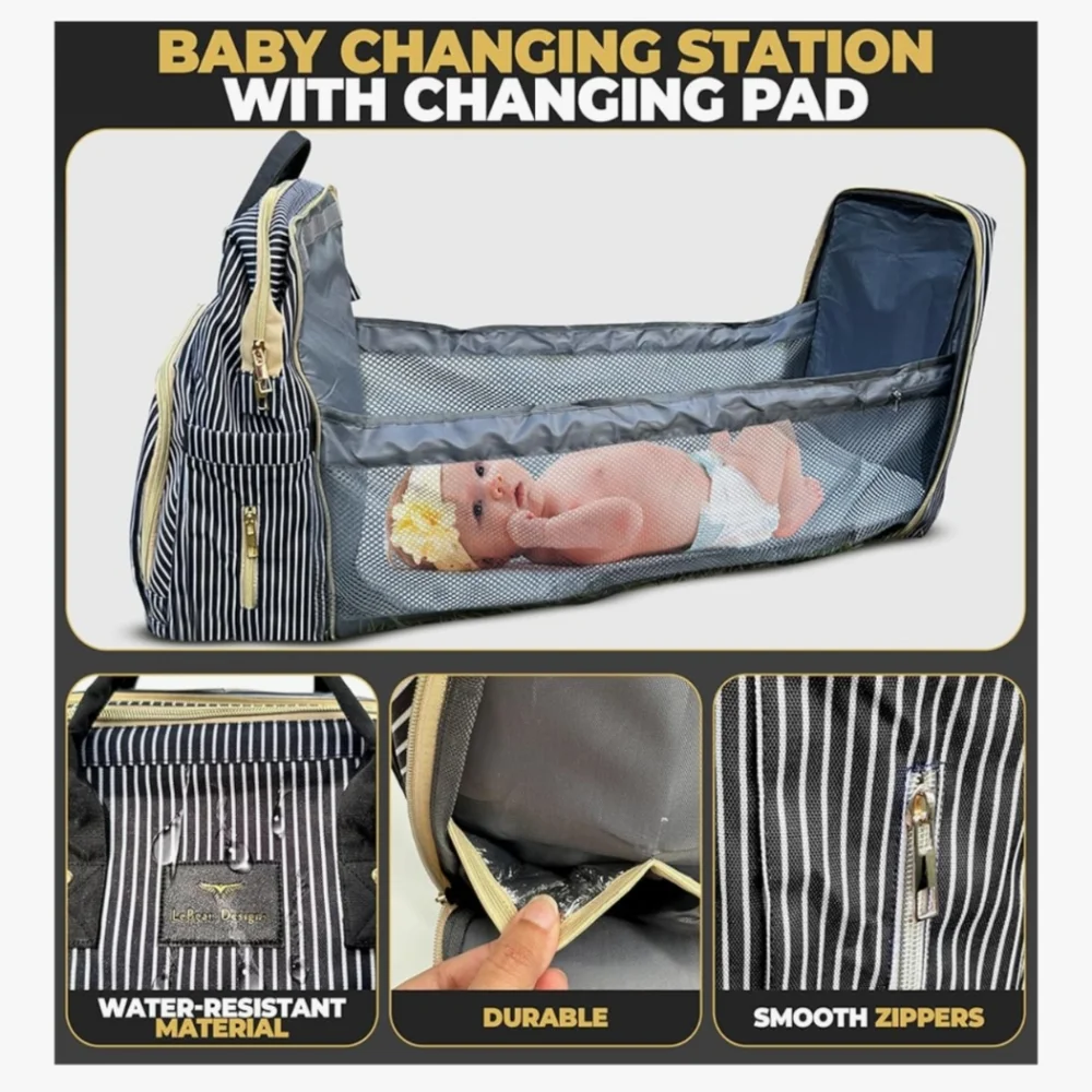 LeBeau Designs Backpack Diaper Bag